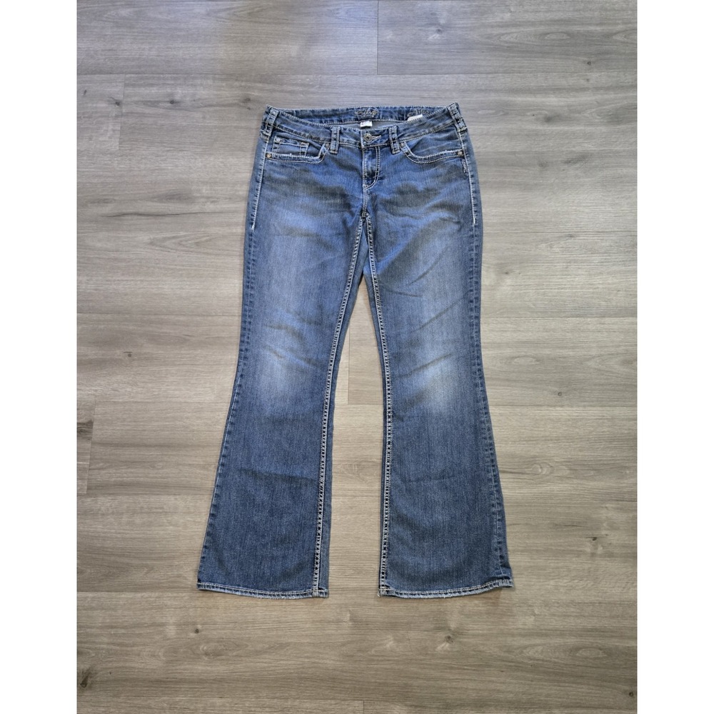 Silver Jeans Aiko Bootcut Blue Denim Jeans Womens Size 32 (Fits 34) Medium Wash